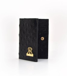 Zoey Ostrich CardHolders: Black
