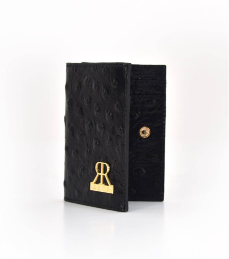 Zoey Ostrich CardHolders: Black