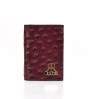Zoey Ostrich CardHolders: Maroon