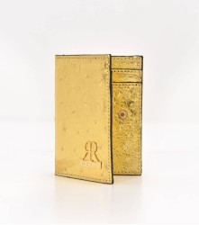Zoey Ostrich CardHolders: Gold