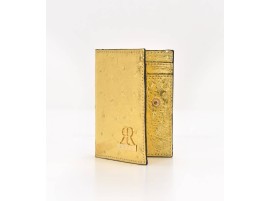Zoey Ostrich CardHolders: Gold