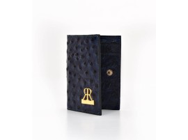 Zoey Ostrich CardHolders: Navy Blue