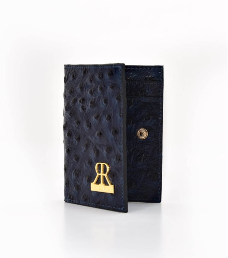Zoey Ostrich CardHolders: Navy Blue