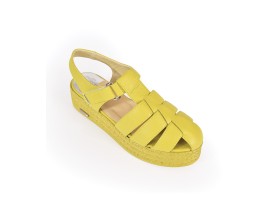 Wedges : Gladiator Sandals - Lime Green